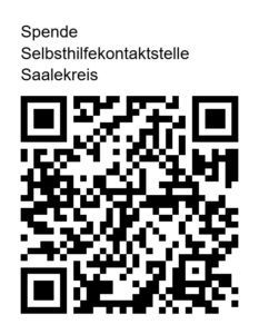 QR-Code zur PayPal-Spendenseite der Paritätischen Selbsthilfekontaktstelle Saalekreis. Mit Ihrer Spende unterstützen Sie die Arbeit der Selbsthilfegruppen im Saalekreis.